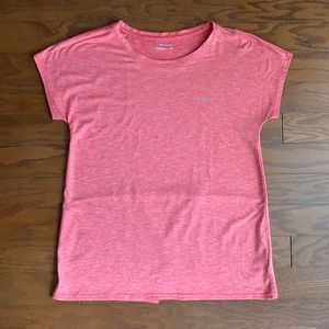 Columbia Short Sleeve Relaxed Fit Vented Tee Pink Coral Outdoor Size Medium